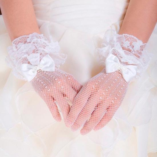 Свадебные перчатки в интернет-магазине Москвы. Купить перчатки на свадьбу для невесты